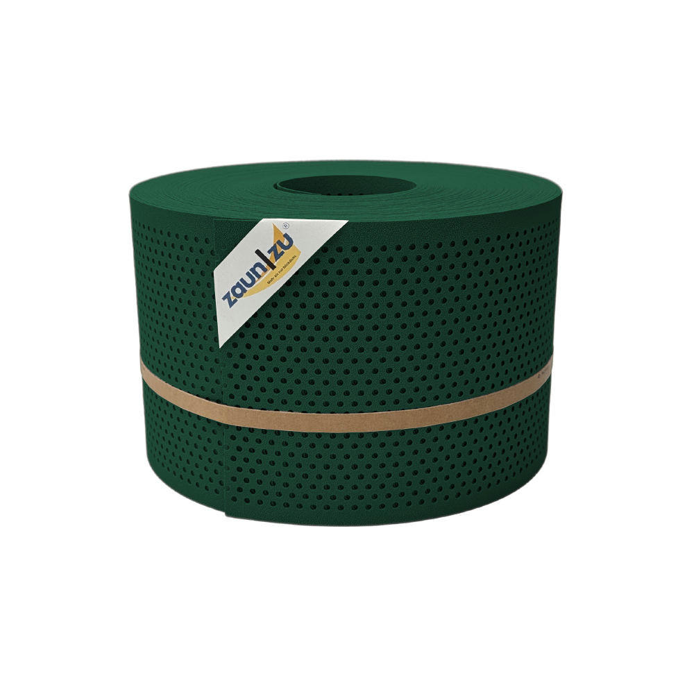 SICHTSCHUTZSTREIFEN PP Premium Gelocht 20 Prozent Streifen Grün 50m - Grün, Kunststoff (5000/19cm) - ZAUN|ZU