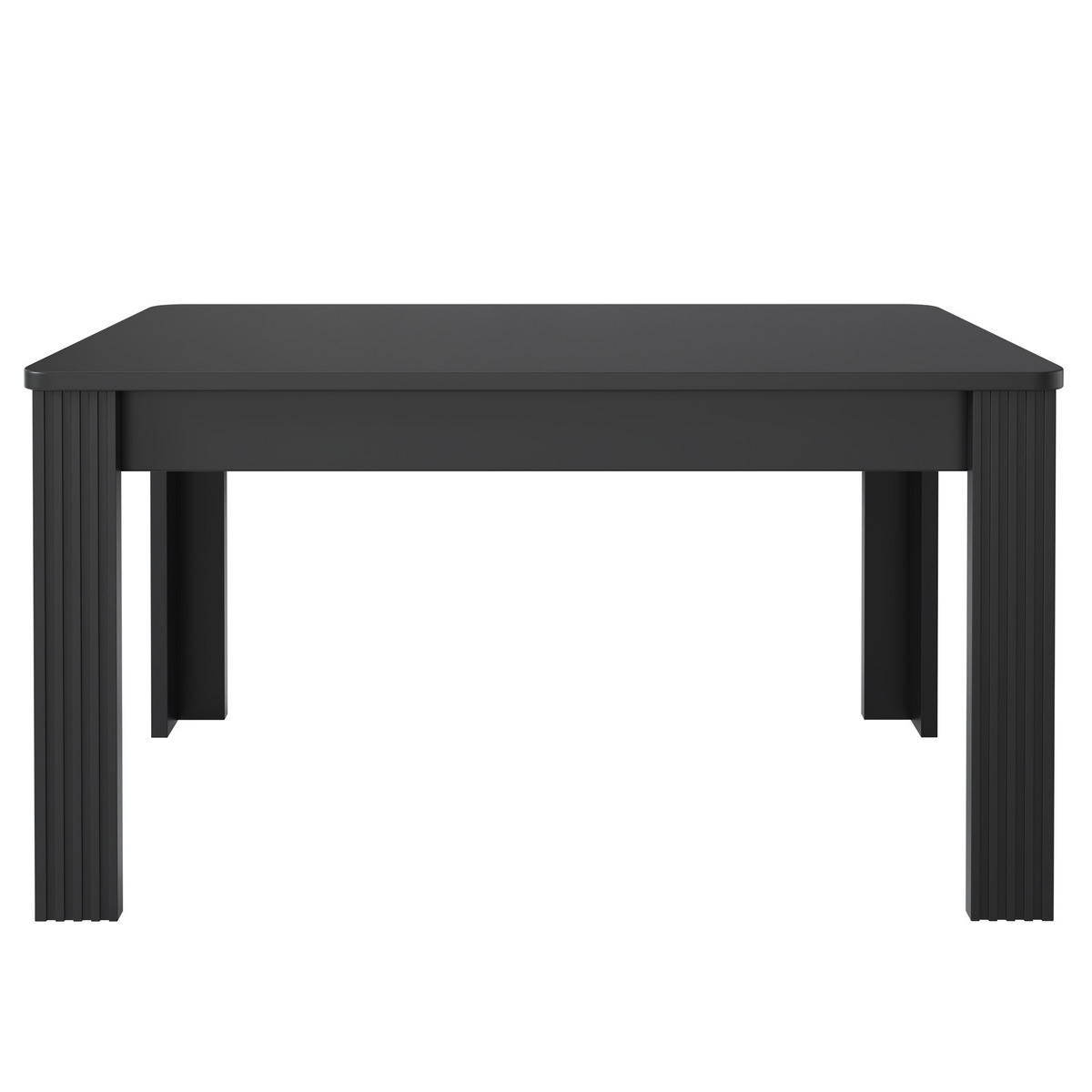 ESSTISCH aus Spanplatte, rechteckig, 130 kg belastbar, 116/65/75 cm, Schwarz - Schwarz, Holzwerkstoff (116/65/75cm) - Redom