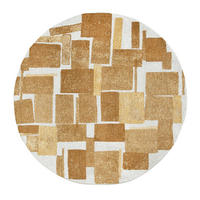 TEPPICH Nuggets Craft Lucia 140/140 cm - Gelb, Kunststoff/Textil (140/140cm) - Louis De Poortere