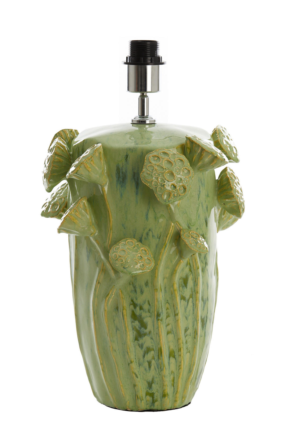 LAMPENFUSS Lavci Grün 28,5/27,5/36,5 cm - Grün, Keramik (28.5/27.5/36.5cm) - Light & Living