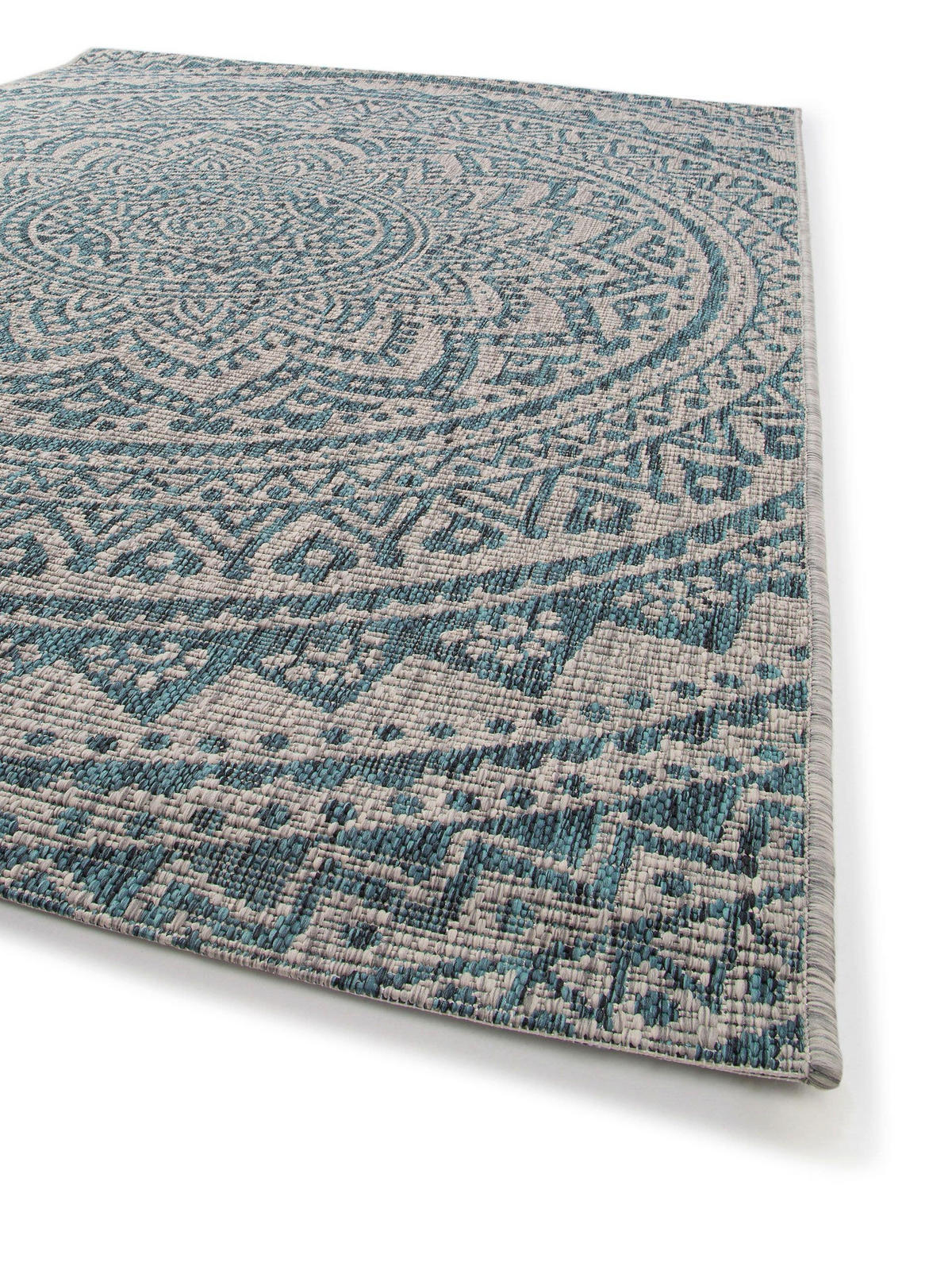 OUTDOORTEPPICH Cleo Beige/Blau 140x200 cm - Beige, Textil (140/200cm) - benuta Nest