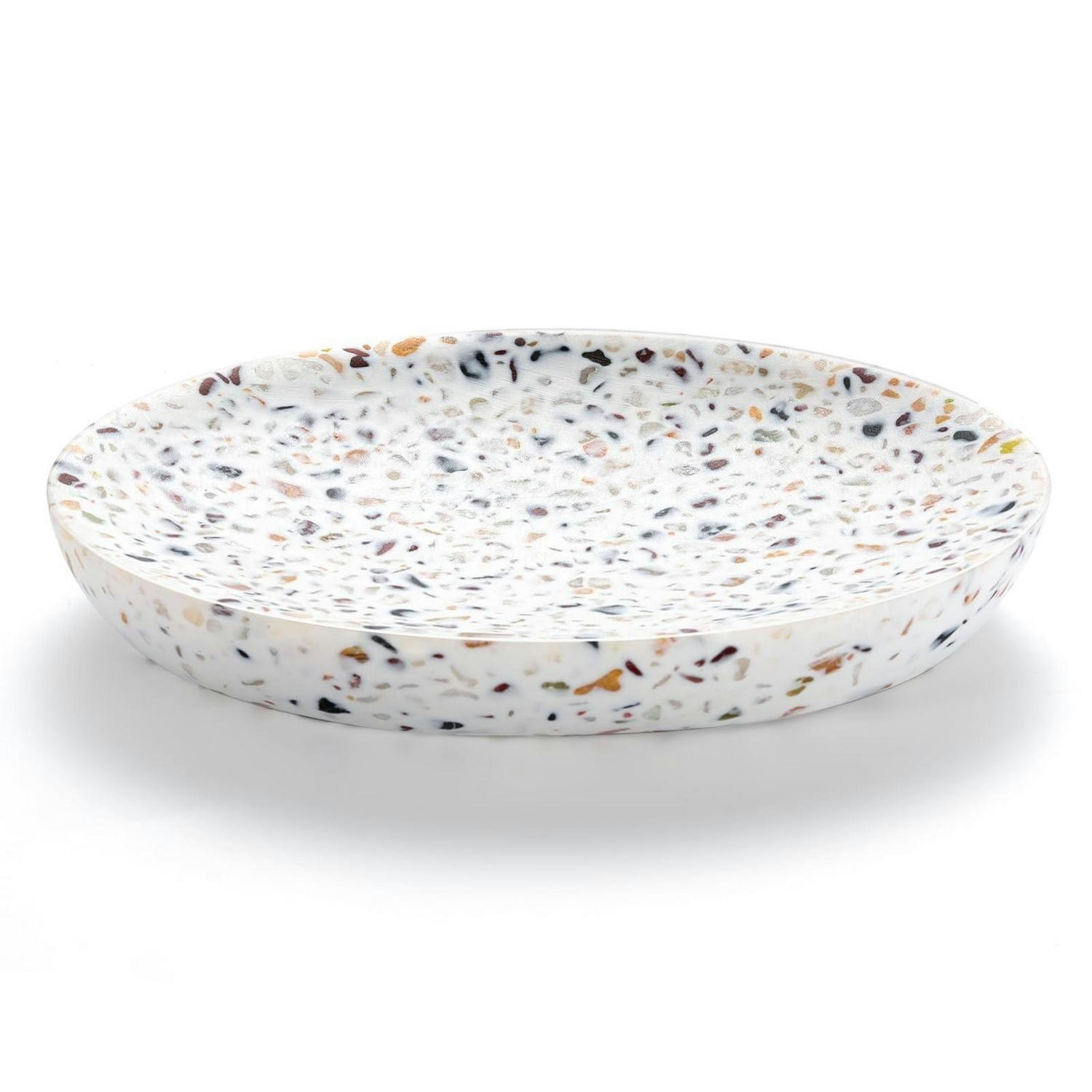 SEIFENSCHALE Terrazzo Oval Harz 13,5 cm - Multicolor, Kunststoff (9.7/1.5/13.5cm)