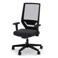 DREHSTUHL Bürostuhl Streamo mit Netzrücken / Keine Schwarz Netzrücken für Luftzirkulation - Schwarz, Textil (48/116/61cm) - ASSMANN
