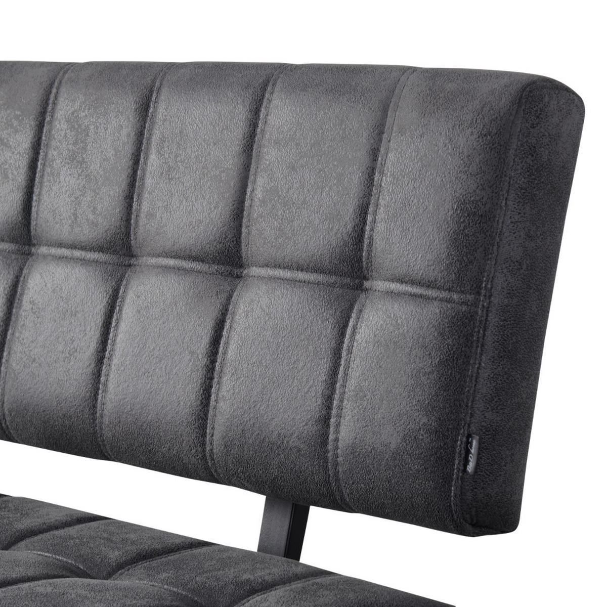 SITZBANK SIGFRID - Anthrazit, Textil/Metall (140/88/58cm) - B&D Home