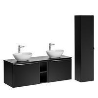 KOUPELNOVÝ NÁBYTEK 140cm Éros 2er-Set Černá - černá, kompozitní dřevo (140/48/46cm) - Petits-meubles
