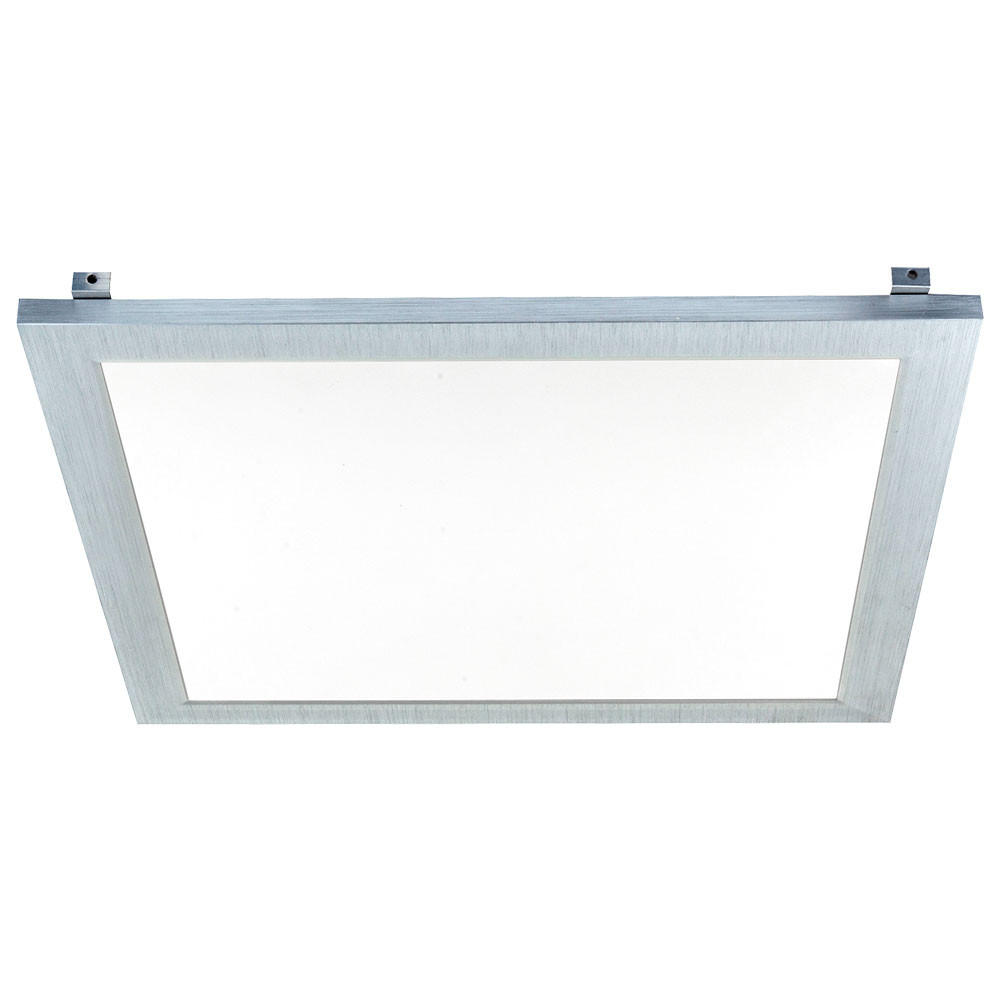 LED DECKENLEUCHTE Aluminium Silber - Silberfarben, Metall (29.9/29.9/5cm) - Globo Lighting