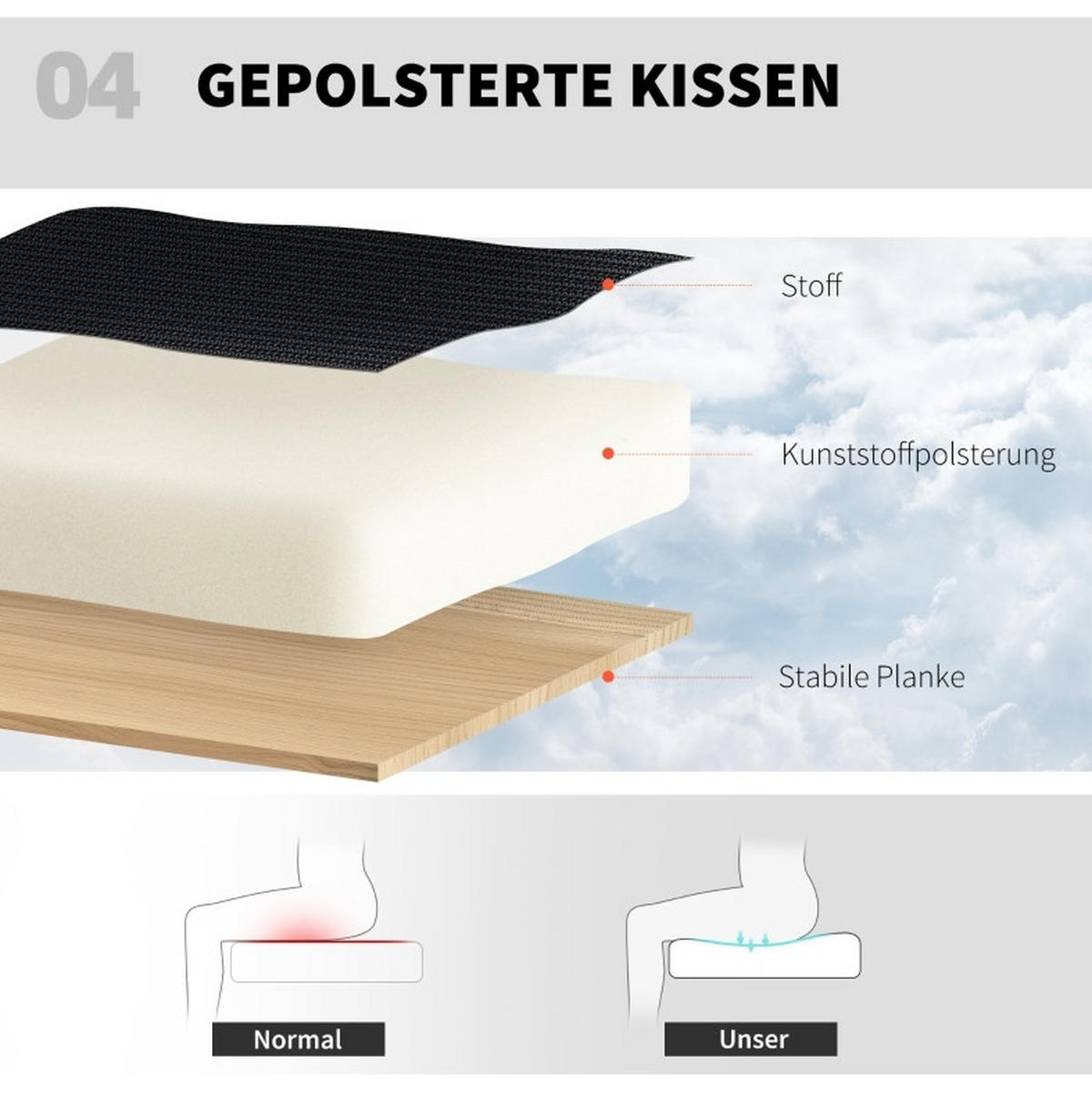 SCHREIBTISCHSTUHL höhenverstellbar mit Lendenstütze Schwarz - Schwarz, Kunststoff (60/132/60cm) - Meubliv