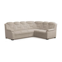 ECKSOFA mit Schlaffunktion und Bettkasten – weiches Chenille-Gewebe - Sandfarben/Beige, Holz/Kunststoff (211/263cm) - Cotta