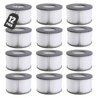 FILTERKARTUSCHEN 12er Set für MSpa Whirlpools ab 2020 - Grau, Kunststoff (22.5/31/14cm)