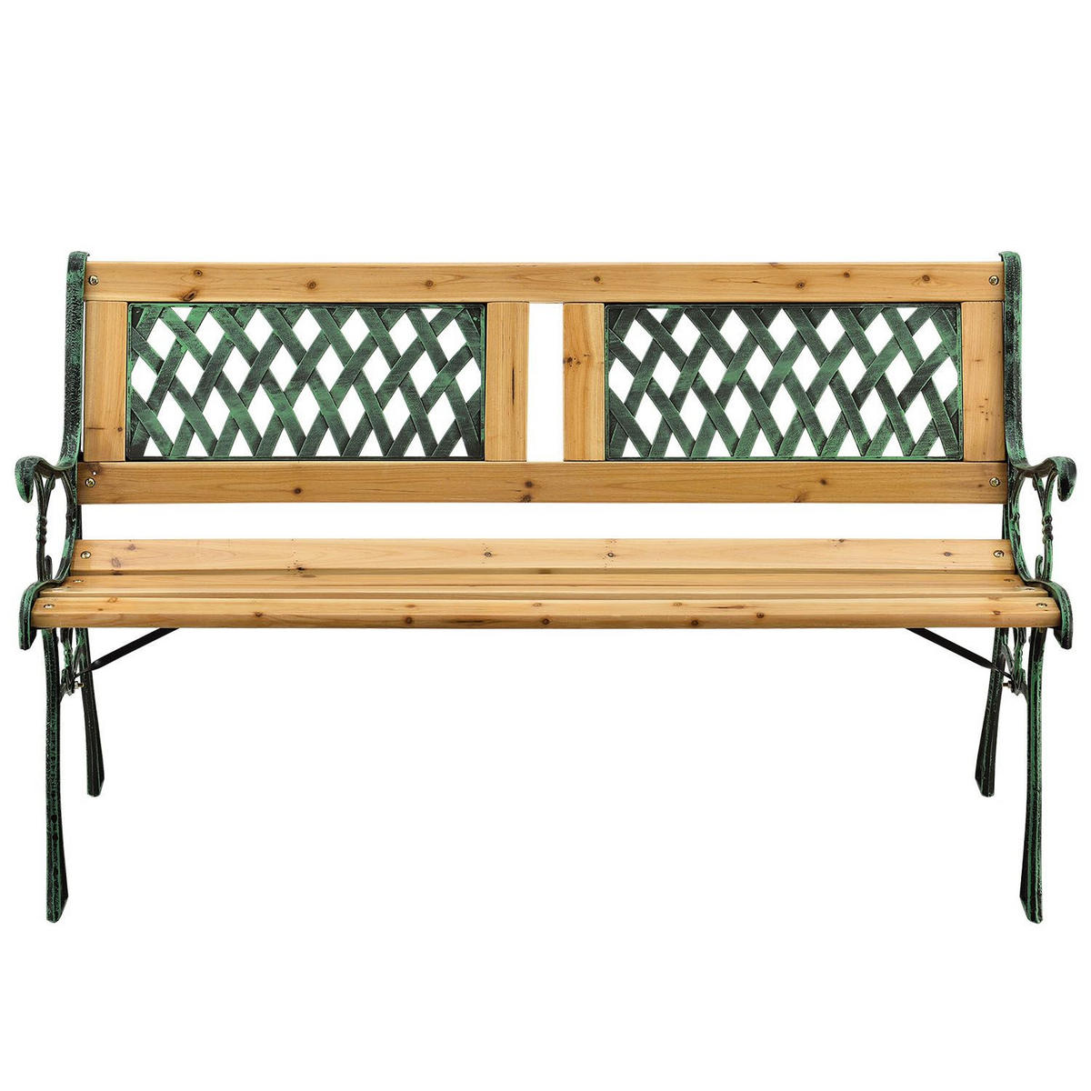 GARTENBANK Sanremo 2-Sitzer - Braun, Holz (122/73/54cm) - Juskys
