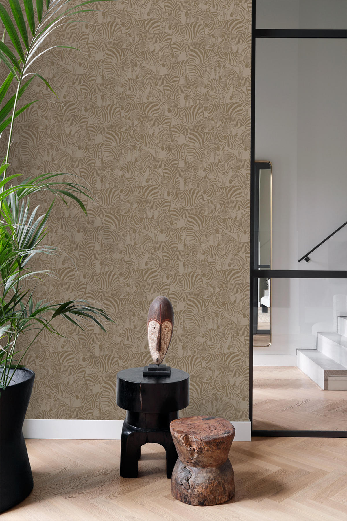 TAPETE Zebras 50 x 900 cm - Beige, Papier (50/900cm) - Origin Wallcoverings