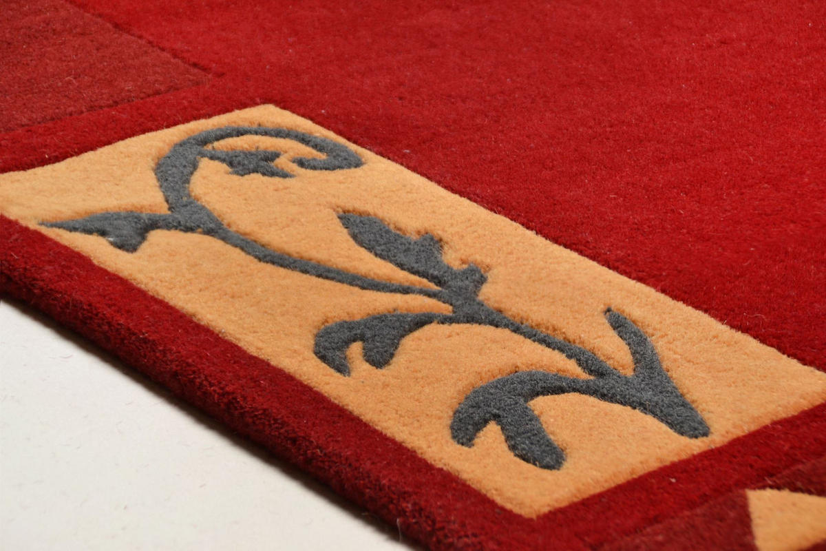 HANDTUFTTEPPICH Hawai 290x390 cm - Rot, Textil (290/390cm) - THEKO