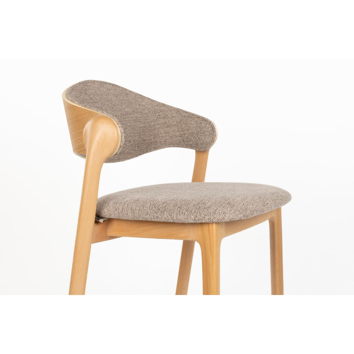 BARHOCKER Babington Rückenlehne 65 cm Naturel - 2 er Set - Beige, Holz (57.7/91.5/51.4cm) - Dutchbone