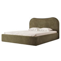 POLSTERBETT Rotello 200x200 cm Olivgrün Chenille Stoff – (Bettkasten, Lattenrost) - Olivgrün, Holz/Holzwerkstoff (200/200cm) - Ravio