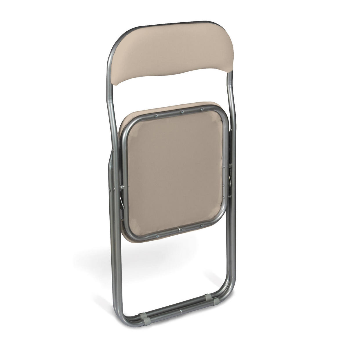 KLAPPSTUHL 4er Set in Metall Beige 47x43h79.5 - Grau, Metall (43/79.5/47cm) - DMORA