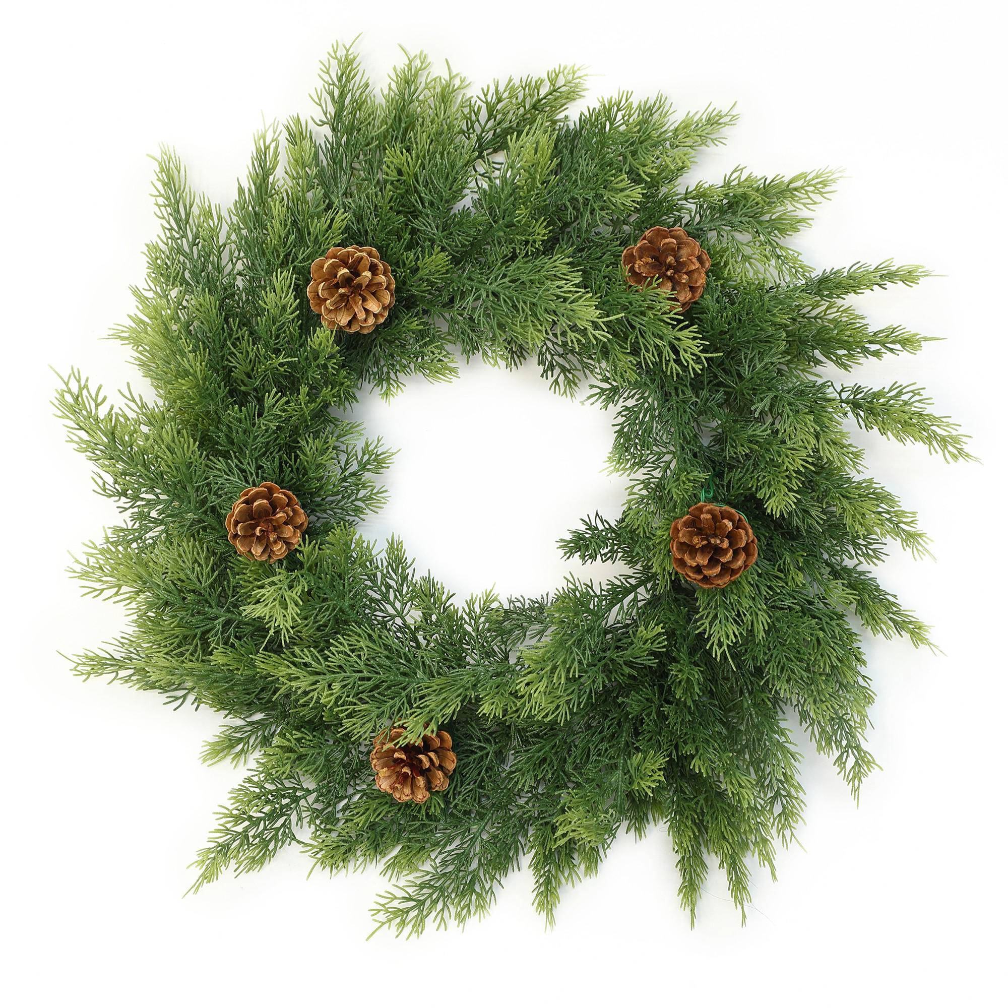 WEIHNACHTSKRANZ HTHD0296 - Grün, Kunststoff (52cm) - Hometopia