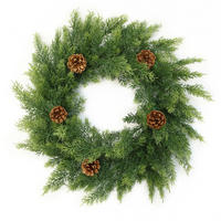 WEIHNACHTSKRANZ HTHD0296 - Grün, Kunststoff (52cm) - Hometopia