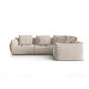 ECKSOFA modular rechts Bloom aus strukturiertem Stoff dunkelbeige 3 Sitzplätze - Mokka, Textil (216/316cm) - Micadoni