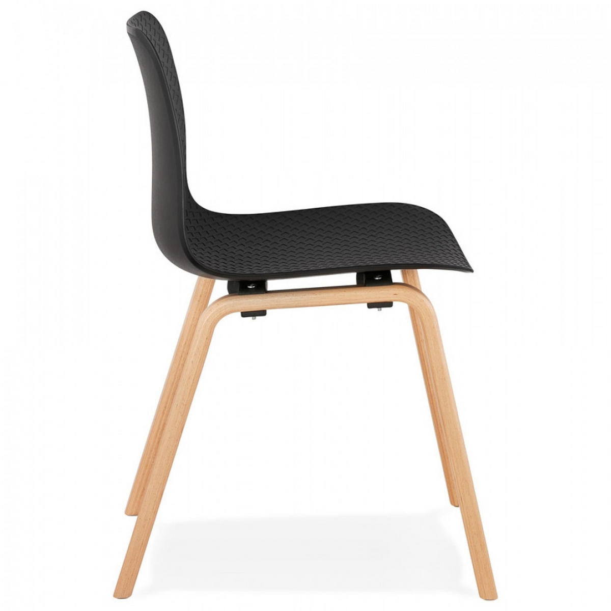 STUHL Schwarz 44.5x81x52.5cm - Beige/Schwarz, Holz/Kunststoff (44.5/81/52.5cm) - AlterEgo