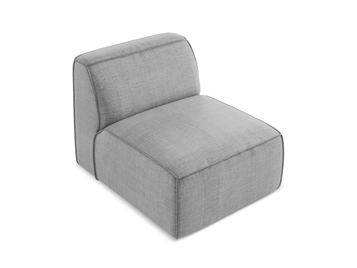 SOFAELEMENT Strukturstoff Grau - Hellgrau/Schwarz, Holzwerkstoff/Kunststoff (80/70/102cm) - Makamii