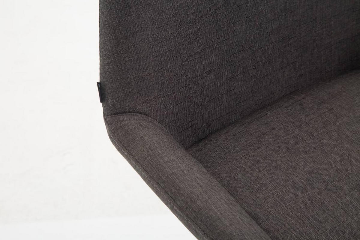 BARHOCKER 2er Set Stoff dunkelgrau - Dunkelgrau/Schwarz, Textil/Metall (51/89/52cm) - CLP