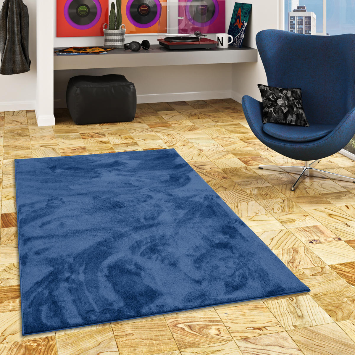 HOCHFLOR LANGFLOR TEPPICH SUPER SOFT MELIA KIDS - Dunkelblau, Textil (120/170cm) - Pergamon