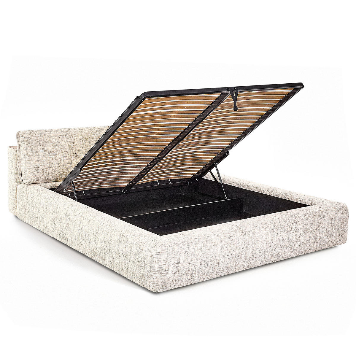 POLSTERBETT - Creme, Textil (140/200cm) - home24