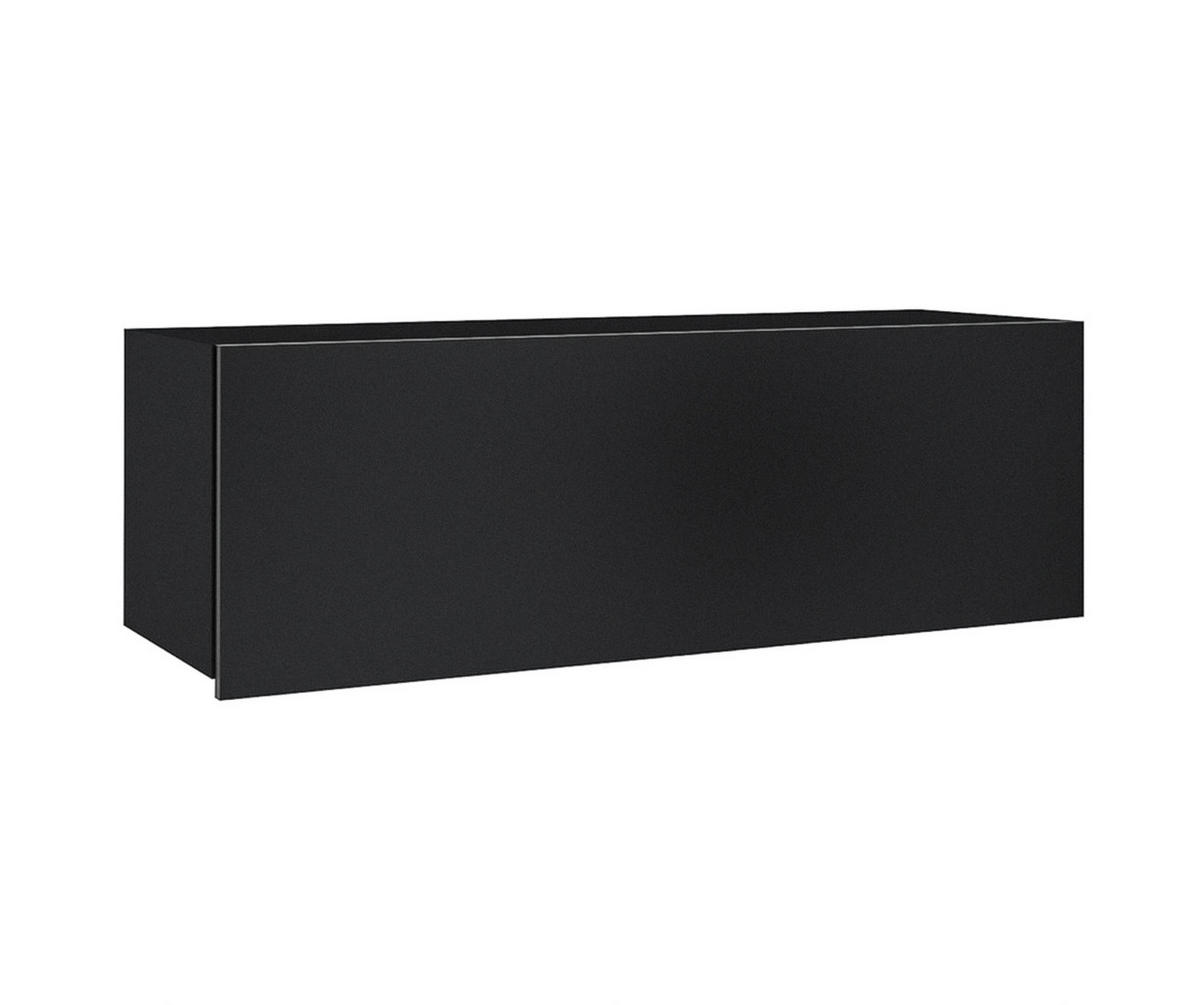 WOHNWAND Kossana 23 Modern Schwarz/Goldene Eiche 300/43/154 cm Wohnwand Set - Schwarz, Holzwerkstoff/Kunststoff (300/156/43cm) - AX Living