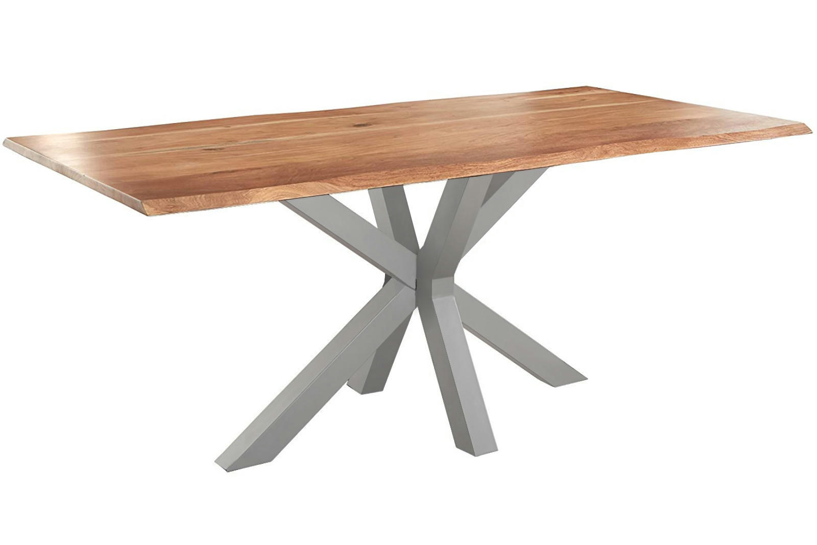 ESSTISCH SPYRO - Beige/Silberfarben, Holz/Metall (100/260/76cm) - SAM