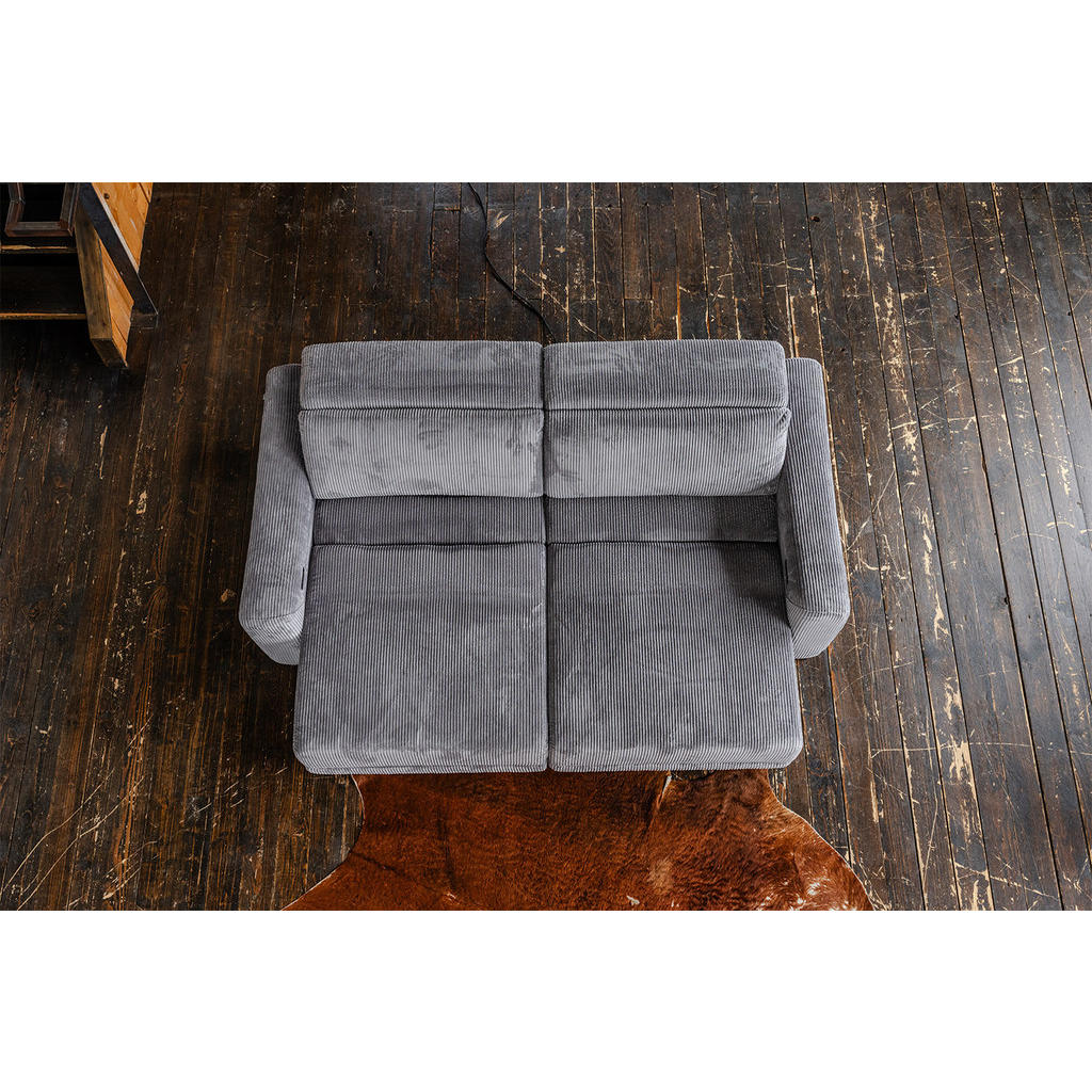 Thumbnail - Kawola Sofa, Anthrazit, Textil, Nachbildung, 3-Sitzer, Füllung: Schaumstoff, 227x80x110 cm, Wohnzimmer, Sofas & Couches,...