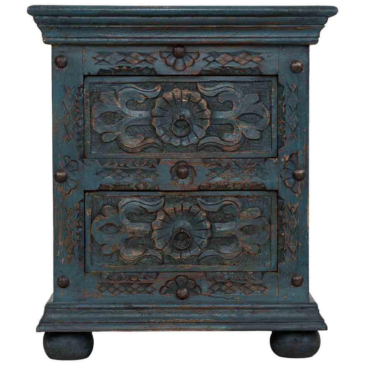 NACHTTISCH aus holz 50x40x60cm - Blau, Holz (50/60/40cm) - Wanderlust