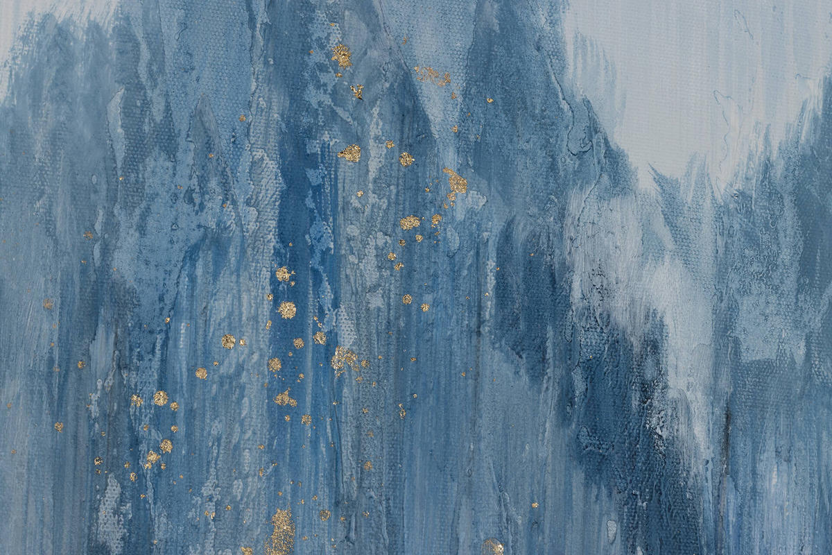 ACRYLBILD HANDGEMALT 60/60 cm - Blau, Holz/Textil (60/60cm) - KUNSTLOFT