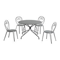 GARTENESSGRUPPE im Set - 4 -Sitzer - Metall - anthrazitgrau - GUERMANTES - Anthrazit, Metall - Vente-Unique