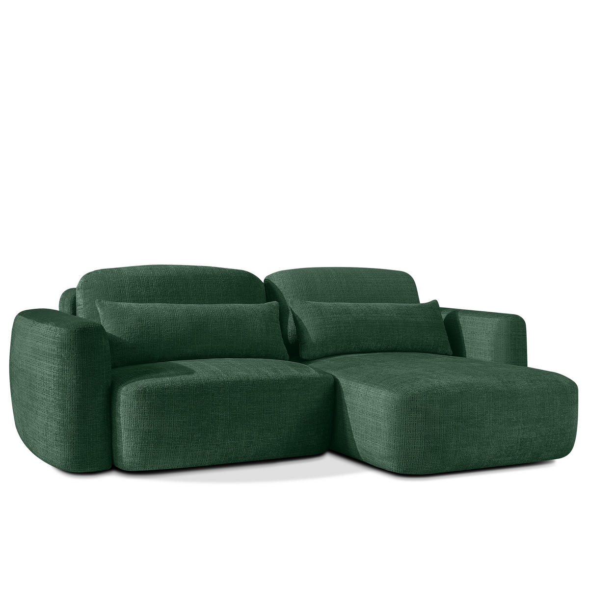 SITZGARNITUR ELOSA - Grün, Holz/Textil (245/85/165cm) - KONSIMO®
