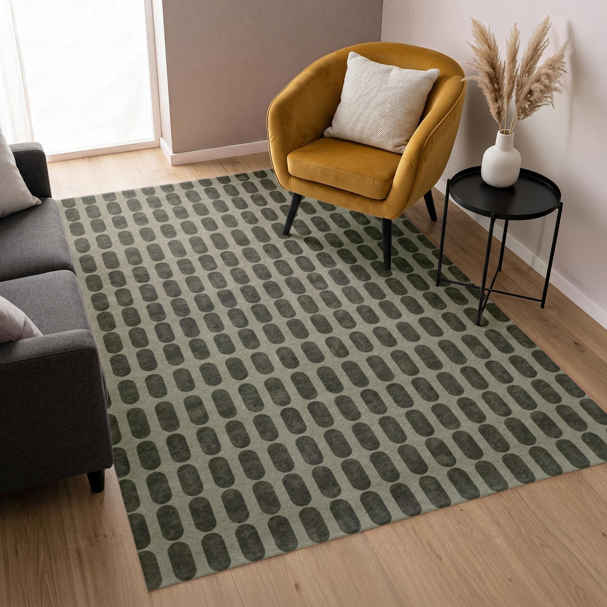 KOBERCE - Rytmické - Impact - Zelené - 140x200 cm - olivovozelená, textil/plast (140/0.4cm) - OnlyWow