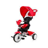 DREIRAD One 3 in 1 rot EVA-Reifen Schiebestange Anti-Rutsch Pedale umbaubar - Rot, Metall (70/50/96cm) - Lorelli