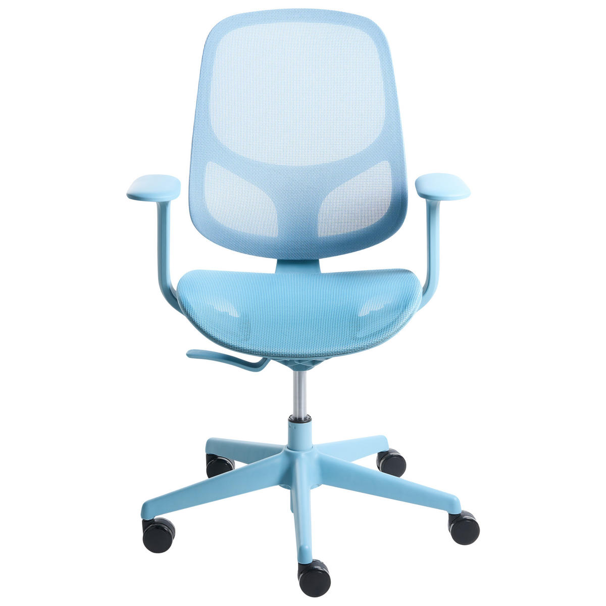 BÜROSTUHL Hellblau Aeri - Hellblau, Textil (60/93/60cm) - Beliani