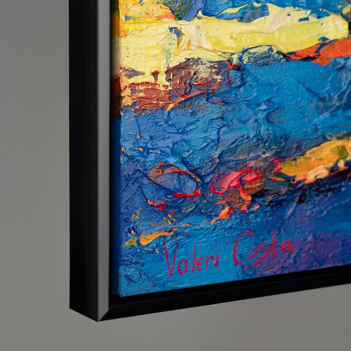 GEMÄLDE Meer Mirage Schattenfugenrahmen Schwarz 200x100 cm - Schwarz, Holz (200/100cm) - YS-art gallery