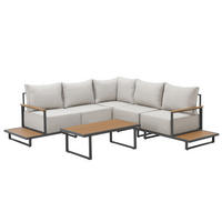GARTENLOUNGE Malibu modular Grau - Grau, Metall - SVITA
