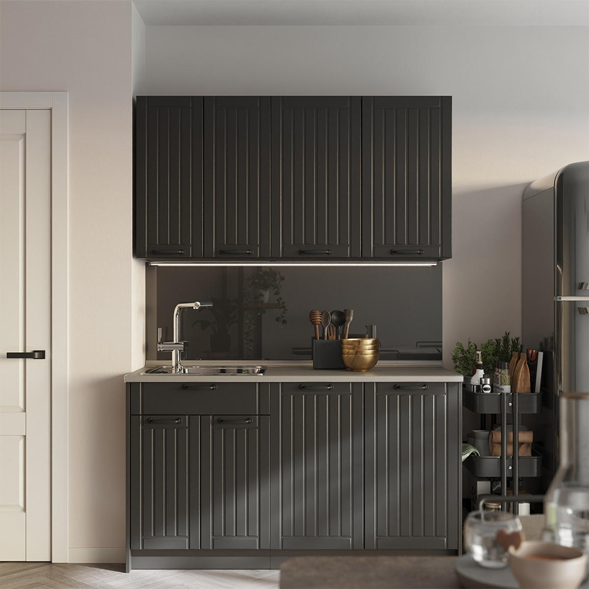 HÄNGESCHRANK Fame-Line, Dunkelgrau/Anthrazit, 80 cm - Dunkelgrau/Anthrazit, Holzwerkstoff (80/72/34.1cm) - Vicco