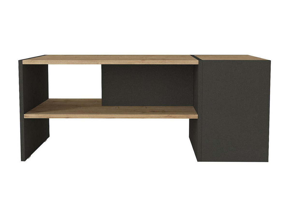 COUCHTTISCH nicht ausziehbar - 110cm x 60cm - Holzspan - anthrazitgrau, naturfarben hell - VELKAN - Anthrazit, Holz (60/110/45cm) - Vente-Unique