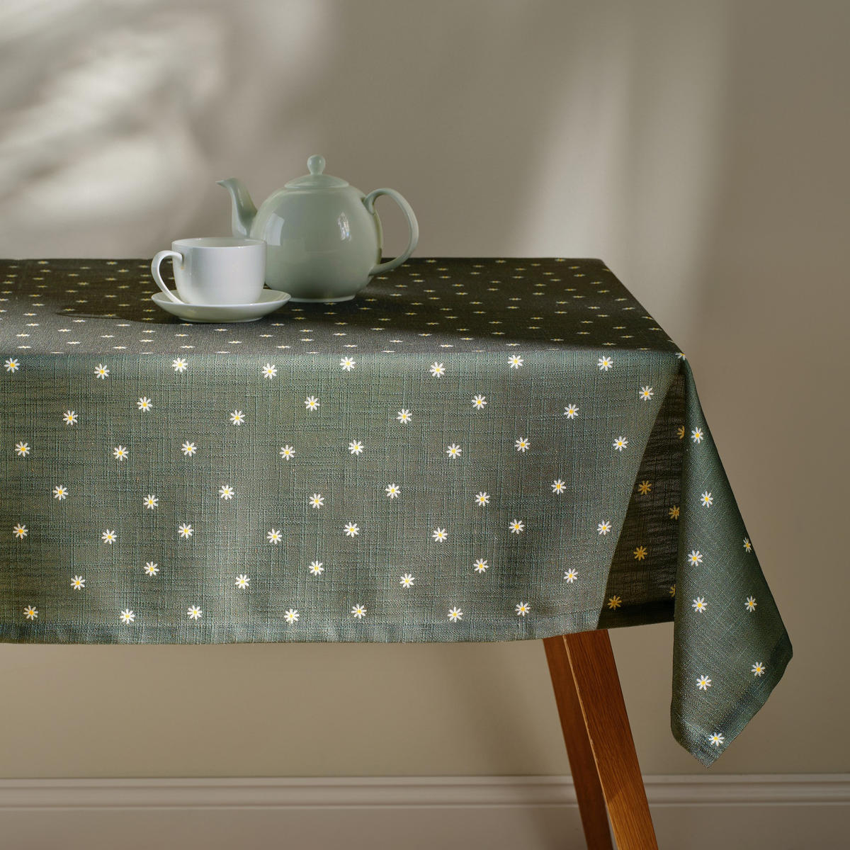 TISCHDECKE Dilo - Grün, Textil (220/150/1cm) - home&you