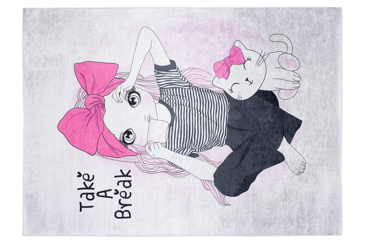 TEPPICH EMMA Grau 120/170 cm - Grau, Kunststoff (120/170cm) - Tapiso