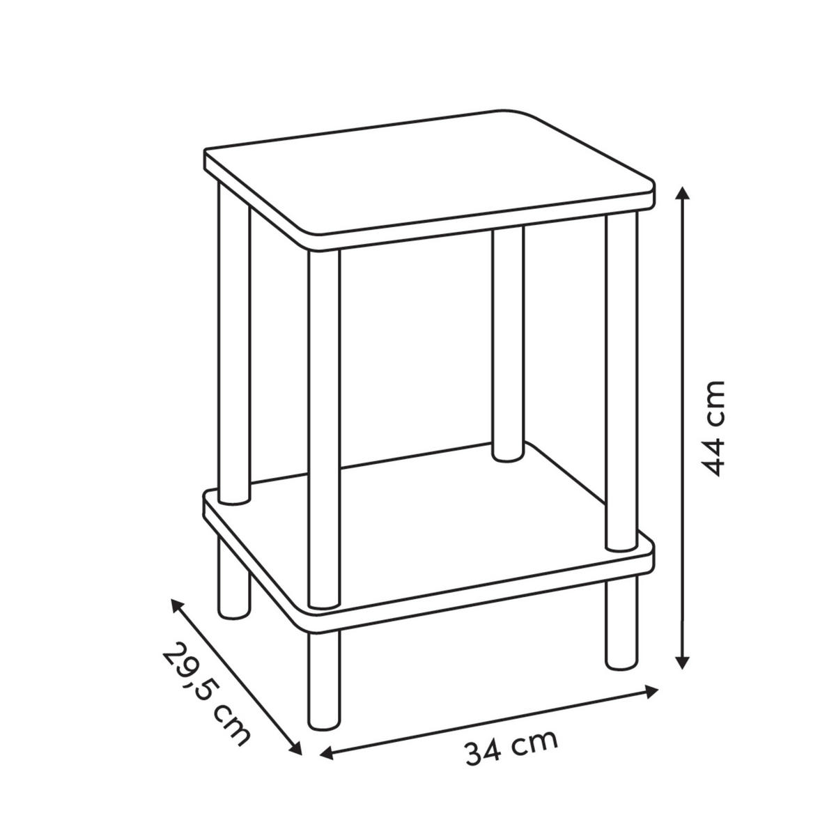 BEISTELLTISCH mit Ablage Come Braun 34/29,5/44 cm - Braun, Holzwerkstoff (34/29.5/44cm) - 5five Simply Smart