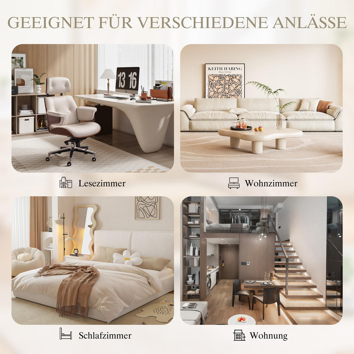 BIG SESSEL,Relaxsessel,Loungesofa,XXL-Sessel,Bouclé,Khaki - Braun, Textil (121/63/81.5cm) - LVHOM