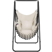 HÄNGESESSEL Alison,85 x 100 x 154,5 cm,beige - Beige, Naturmaterialien/Textil (85/154.5/100cm) - tectake