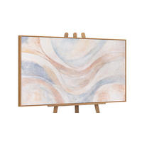 GEMÄLDE Windlinien Schattenfugenrahmen Eichefarben 140x100 cm - Eichefarben, Holz (140/100cm) - YS-art gallery