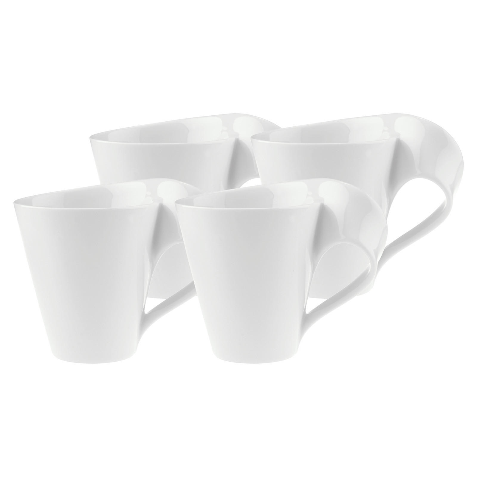 BECHER MIT HENKEL NewWave weiß 300 ml 4er Set - Weiß, Keramik (0.3L) - Villeroy & Boch