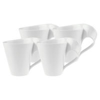 BECHER MIT HENKEL NewWave weiß 300 ml 4er Set - Weiß, Keramik (0.3L) - Villeroy & Boch