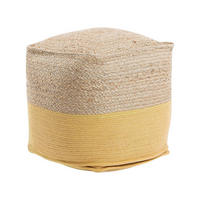 POUF Kirama 44/44/44 cm - Beige, Naturmaterialen (44/44/44cm) - Beliani